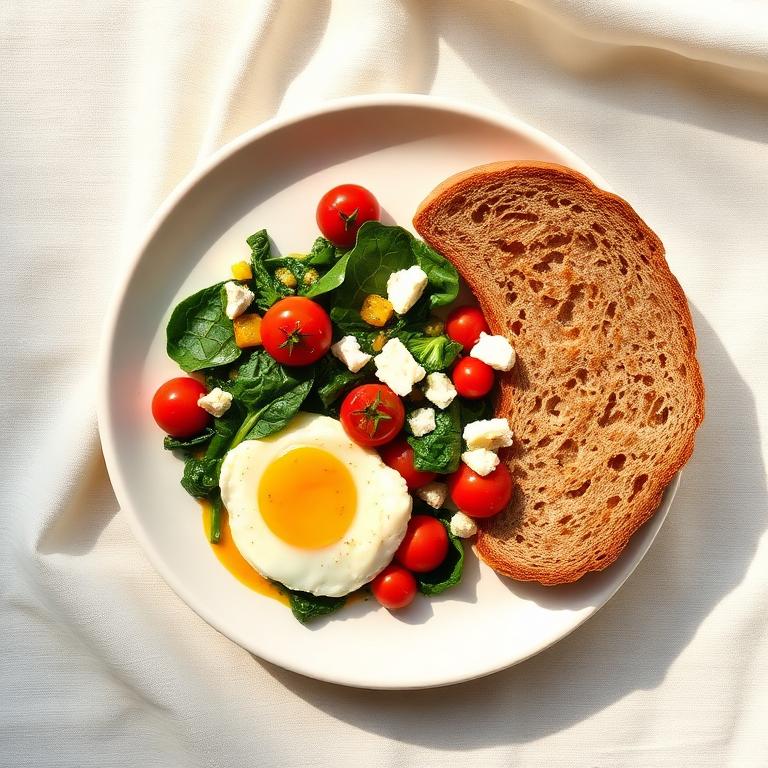Veggie Feta Scramble